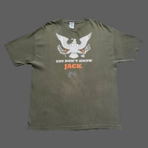 24 "You Don't Know Jack" SS Tee Size XL Promo Tee GUC Green